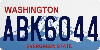 WA license plate ABK6044