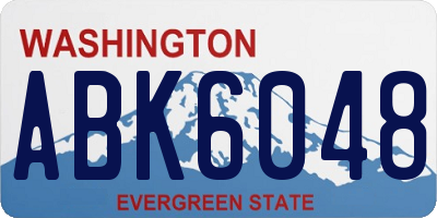 WA license plate ABK6048