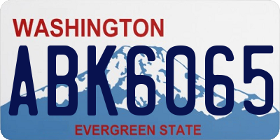 WA license plate ABK6065