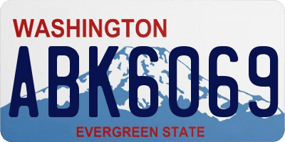 WA license plate ABK6069
