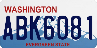 WA license plate ABK6081