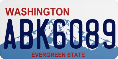 WA license plate ABK6089