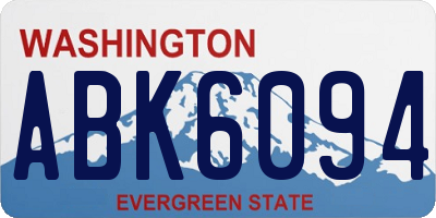 WA license plate ABK6094