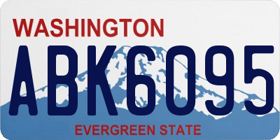 WA license plate ABK6095