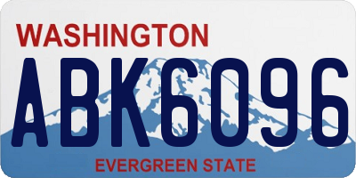 WA license plate ABK6096