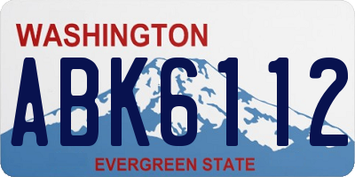 WA license plate ABK6112