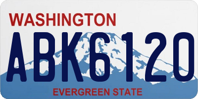 WA license plate ABK6120