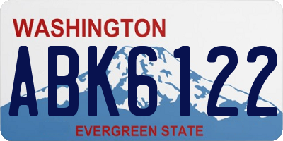 WA license plate ABK6122