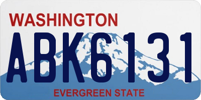 WA license plate ABK6131