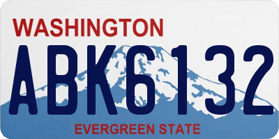 WA license plate ABK6132