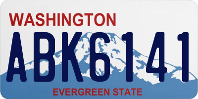 WA license plate ABK6141