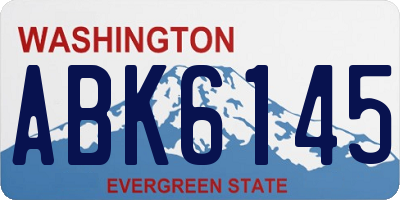 WA license plate ABK6145