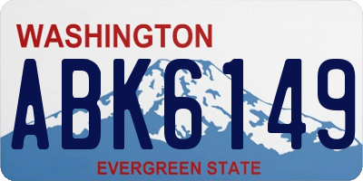 WA license plate ABK6149
