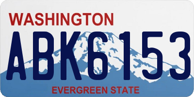 WA license plate ABK6153