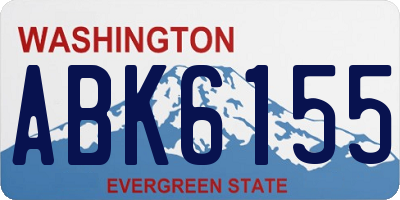 WA license plate ABK6155