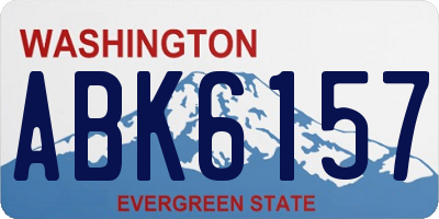 WA license plate ABK6157