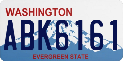 WA license plate ABK6161
