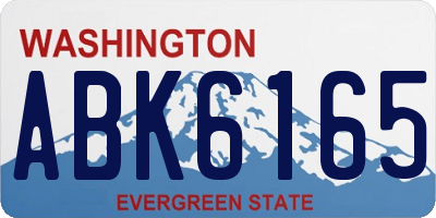 WA license plate ABK6165
