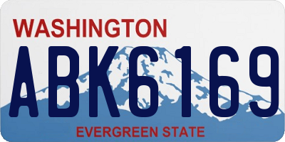 WA license plate ABK6169