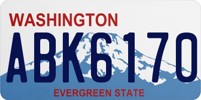 WA license plate ABK6170