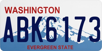 WA license plate ABK6173