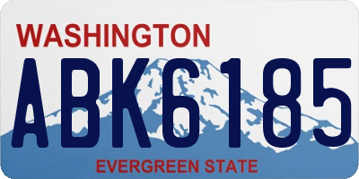 WA license plate ABK6185