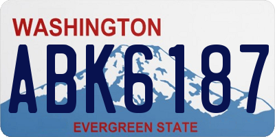 WA license plate ABK6187