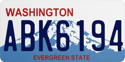 WA license plate ABK6194