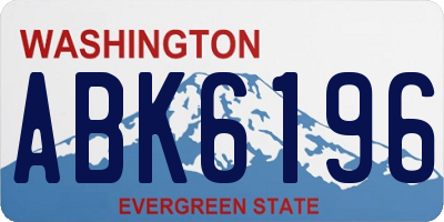 WA license plate ABK6196