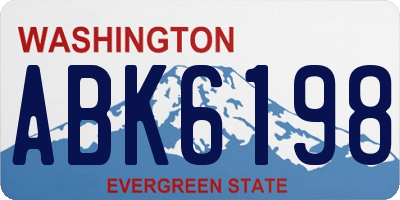 WA license plate ABK6198