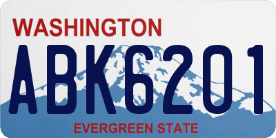 WA license plate ABK6201