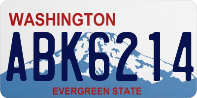 WA license plate ABK6214
