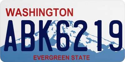 WA license plate ABK6219