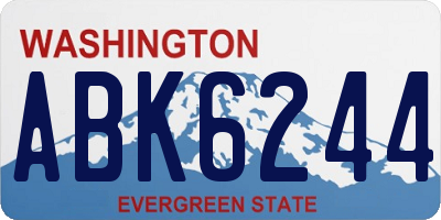WA license plate ABK6244