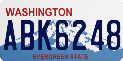 WA license plate ABK6248