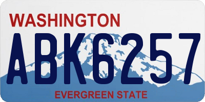 WA license plate ABK6257