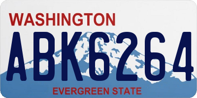 WA license plate ABK6264