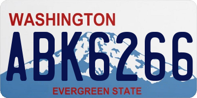 WA license plate ABK6266