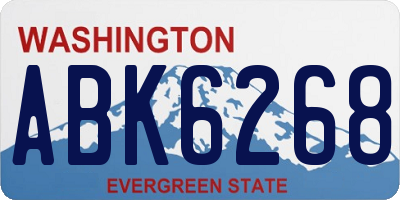 WA license plate ABK6268
