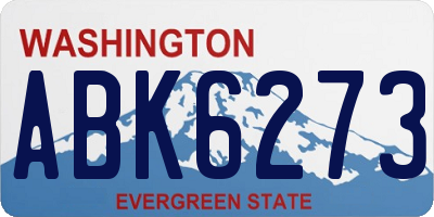 WA license plate ABK6273