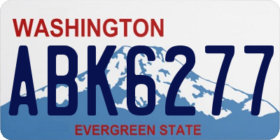 WA license plate ABK6277