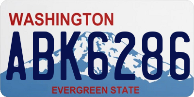 WA license plate ABK6286