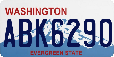 WA license plate ABK6290