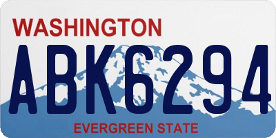 WA license plate ABK6294