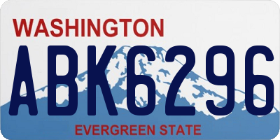 WA license plate ABK6296
