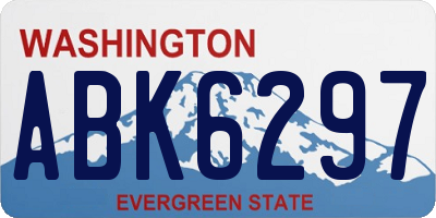 WA license plate ABK6297