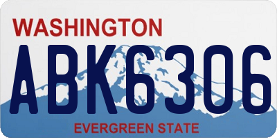 WA license plate ABK6306