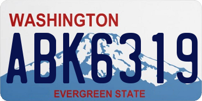 WA license plate ABK6319