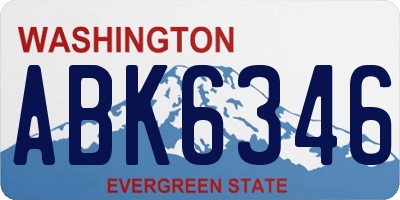 WA license plate ABK6346