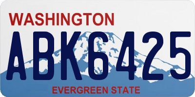 WA license plate ABK6425